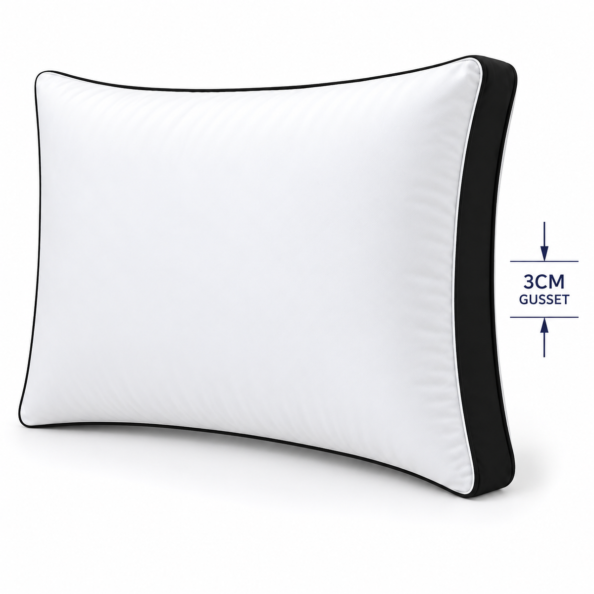 Premium Gusseted Pillows – Navy, Black & White