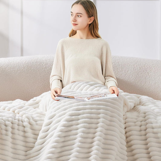 Luxury Ribbed Fleece Blanket