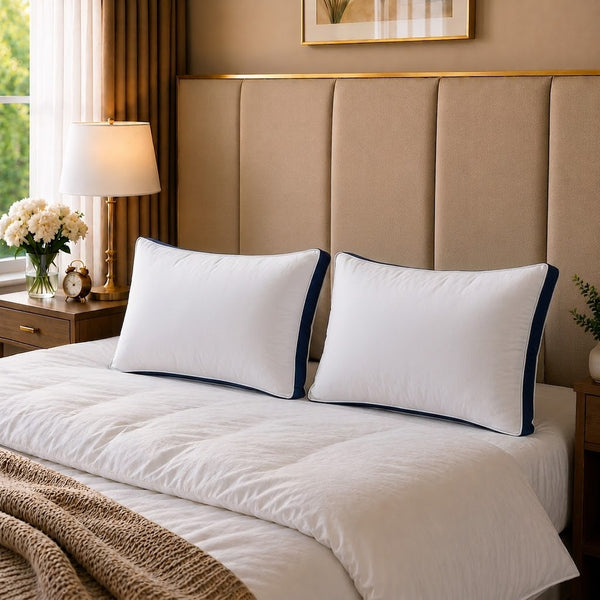 Premium Gusseted Pillows – Navy, Black & White