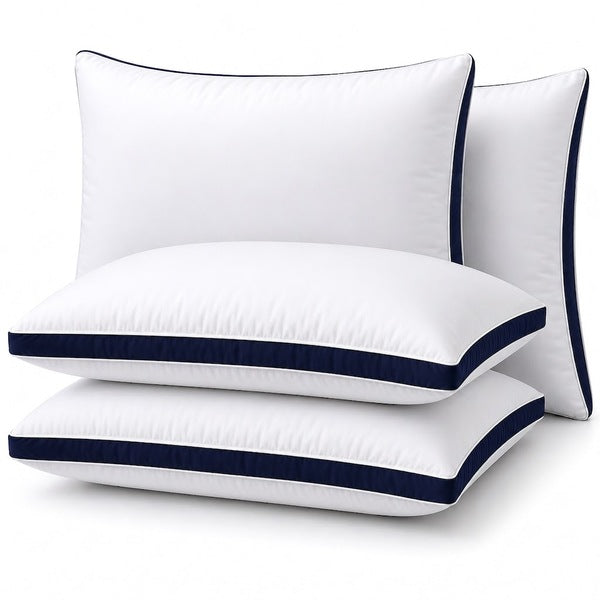 Premium Gusseted Pillows – Navy, Black & White