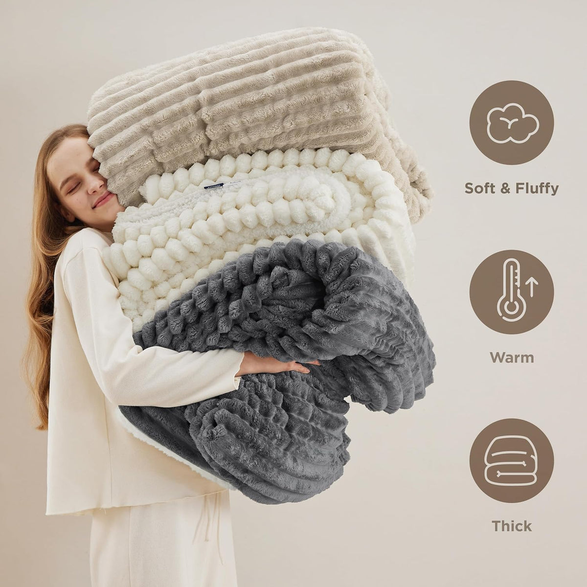 Luxury Ribbed Fleece Blanket