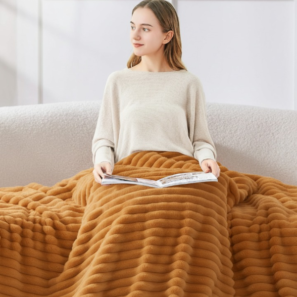 Luxury Ribbed Fleece Blanket