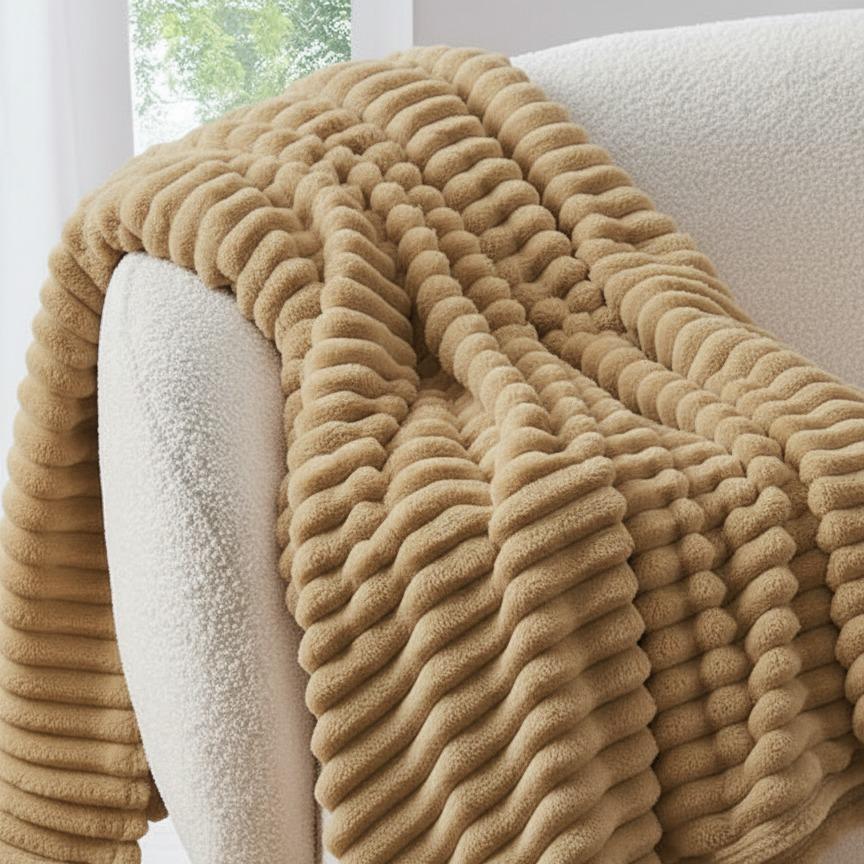 Luxury Ribbed Fleece Blanket