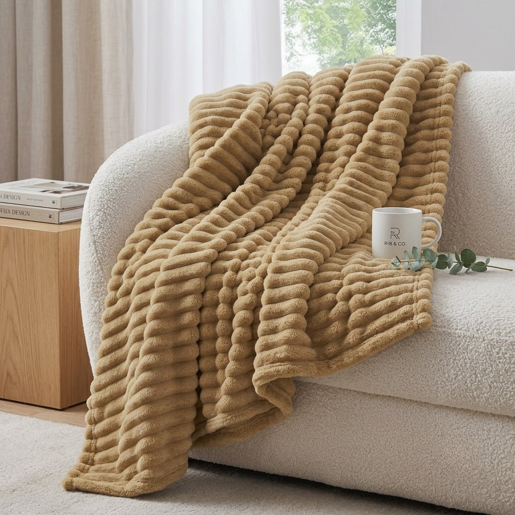 Luxury Ribbed Fleece Blanket